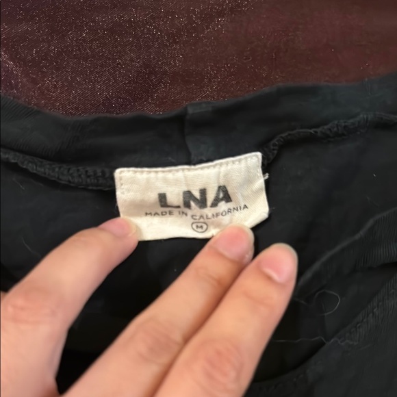 LNA Black Women's Top with Cut Outs - Picture 3 of 7